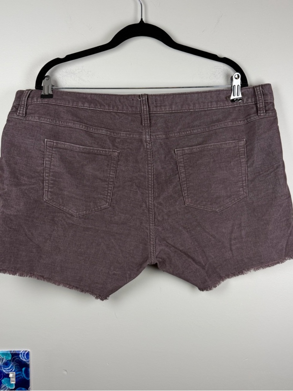 Carve Designs Oahu Corduroy Short 4" Dark Fawn Purple Organic Cotton Womens 16 - Picture 4 of 9